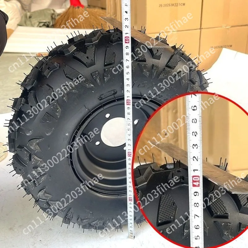 Four-wheel kart beach car accessories 16 × 8.00-7 inch A-shaped vacuum off-road tires Small four-hole iron wheels