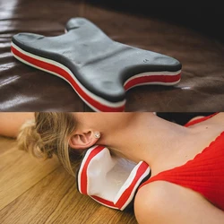 EVA Cervical Massage Pillow Neck Stretcher Relief Portable Cervical Traction Tube Orthopedic Traction Pillow