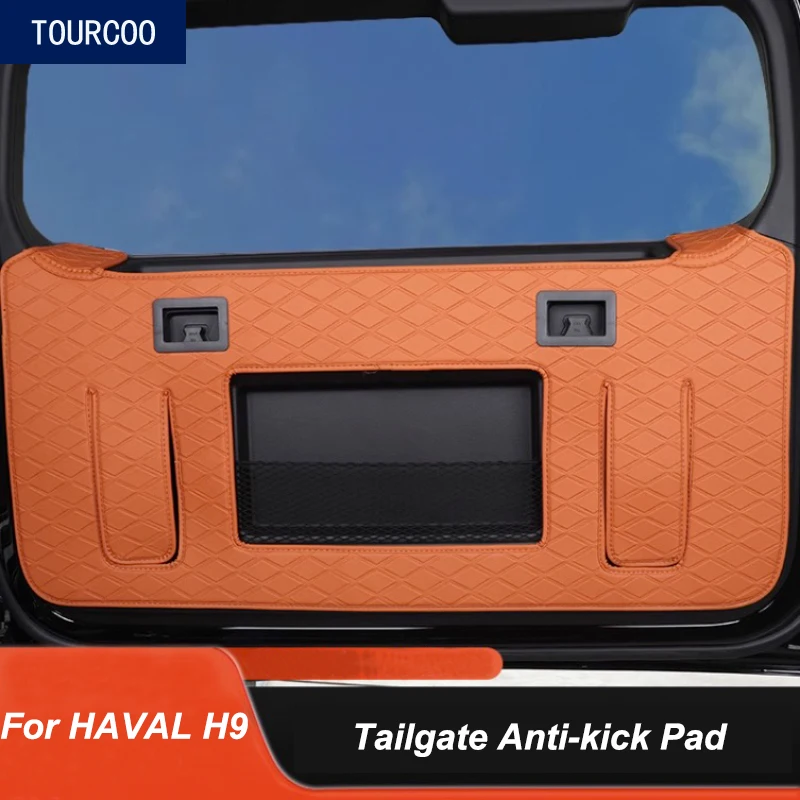 

For HAVAL H9 2024 2025 Leather Tailgate Anti-kick Pad Mat Car Styling Modified Accessories