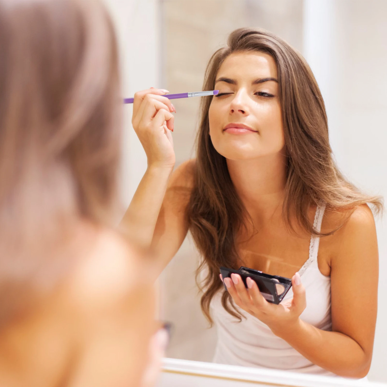 6pcs Silicone Makeup Brush Set Foundation Facial Mask Eyebrow Lip Application Tools Practical Makeup Accessories