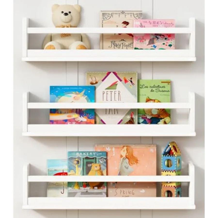 

Harwaya Wall Bookshelf for Room 24 Inch Toddler Nursery Bookshelf Wall Mounted for Baby Boy Girl Bedroom Floatg s Book Shelves