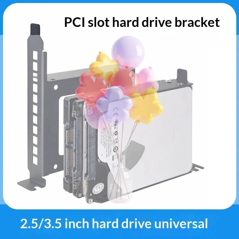 

Desktop Computer Case SSD HDD Universal Hard Drive Bay PCI Card Slot Expansion Rack Suitable For 2.5-inch/3.5-inch Hard Drives