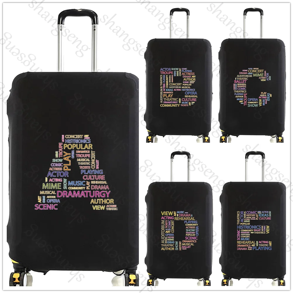 

Popular initials fashion Travel Luggage Cover Elastic Suitcase Trolley Protector dust cover Suitcase Case For 18-32" Luggage