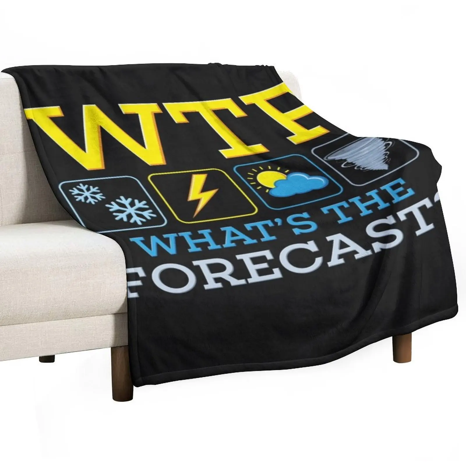 WTF ما هو توقعات الأرصاد الجوية الطقس البلوز 7 رمي بطانية هدية مضحكة الفانيلا النسيج طفل لحاف البطانيات