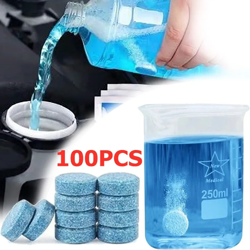 Solid Cleaner Środek do czyszczenia szyb samochodowych Tabletka musująca Auto Wycieraczka do szkła Solidne czyszczenie Skoncentrowany detergent w tabletkach