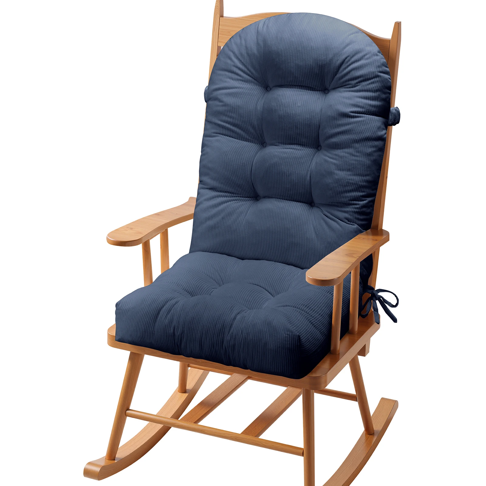 

Corduroy Non-Slip Fade-Resistant Soft Rocking Chair Cushion With Tie For Patio High Back Chair Chaise Lounge Cushion Replacement
