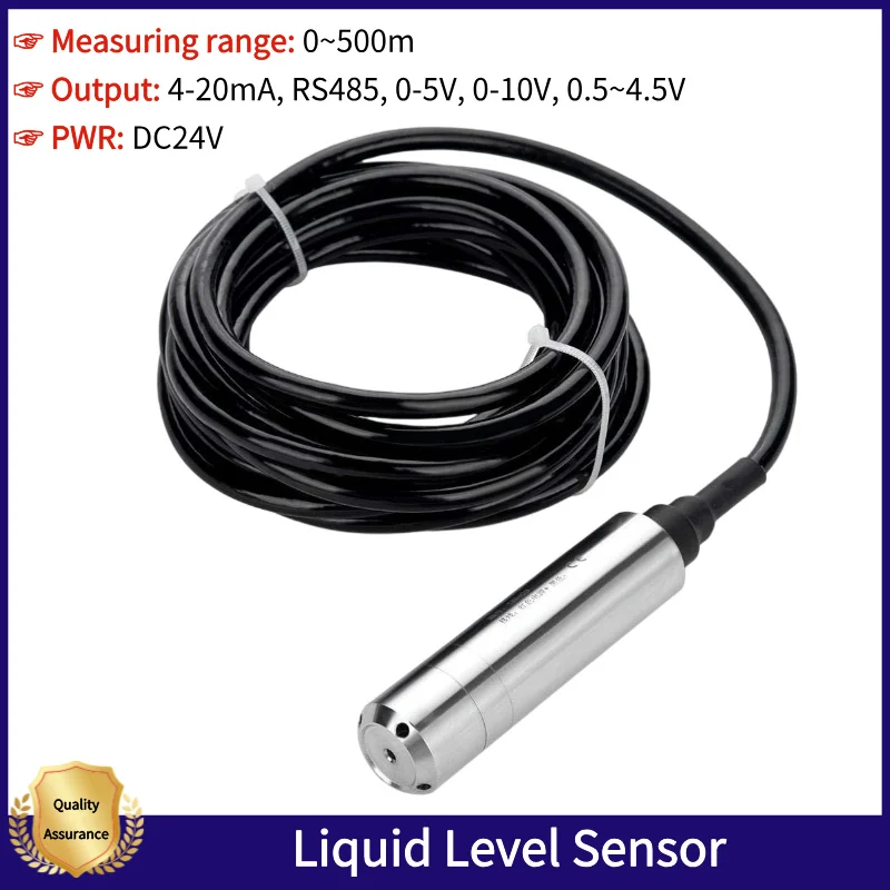 

Hydrostatic water Pressure Level Sensor probe 4-20mA 10m range Submersible Water Liquid Level Sensor Transmitter