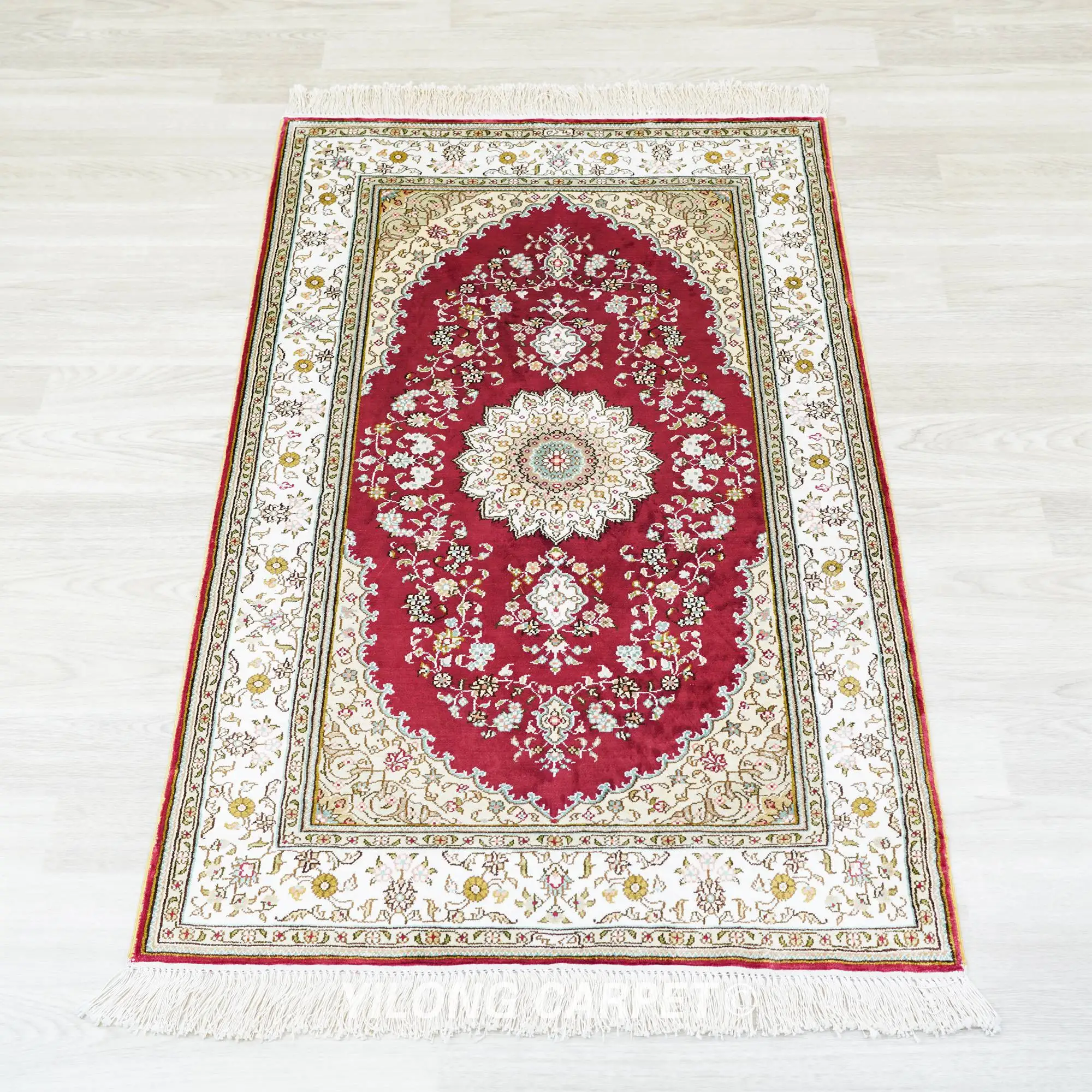 76x122cm Turkish Silk Area Rugs Luxury Oriental Handmade Carpet (HF177B)