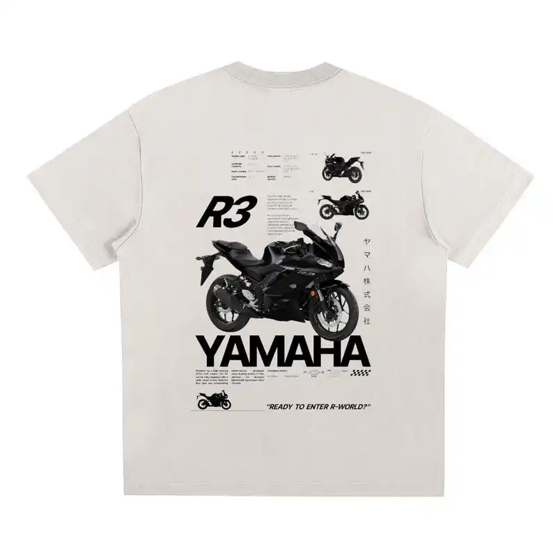 

2025 New Yamaha R3 Motorcycle T-shirt Men's T-Shirt Unisex Cotton Moto Tee Summer T-shirt Racing Sweat Absorption Sports T-shirt