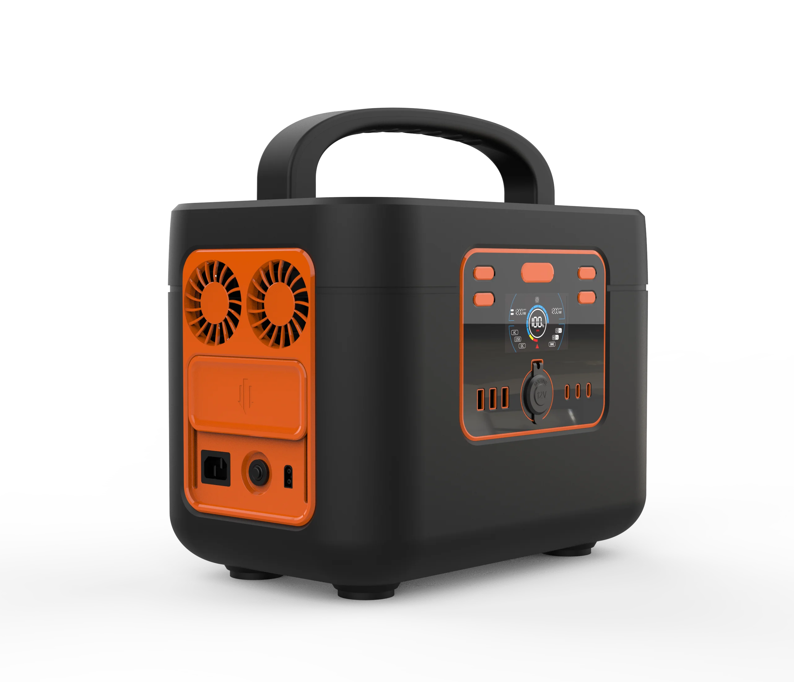 Outdoor Portable 1200W Power Station Camping Solar Generator AC USB EU Plug Controller Rechargeable Lithium Energy Battery