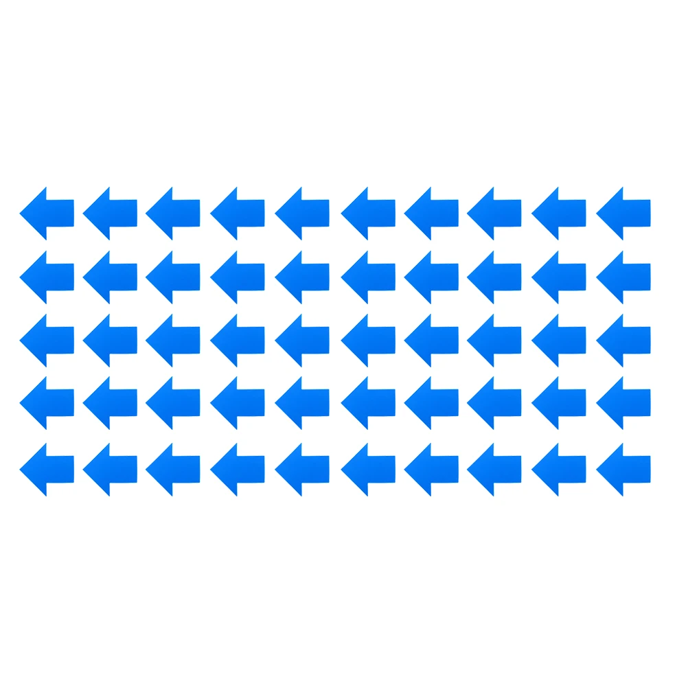 

50 Pcs Stickers Copper Plate PVC Self Adhesive Directional Floor Decals Warning Signs for Social for Stores