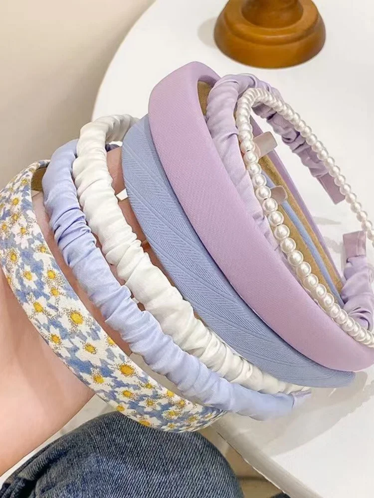 3 stks Koreaanse stijl elegante hoofdband voor vrouwen gezicht wassen haarband mode meisjes haaraccessoires - afbeelding 2