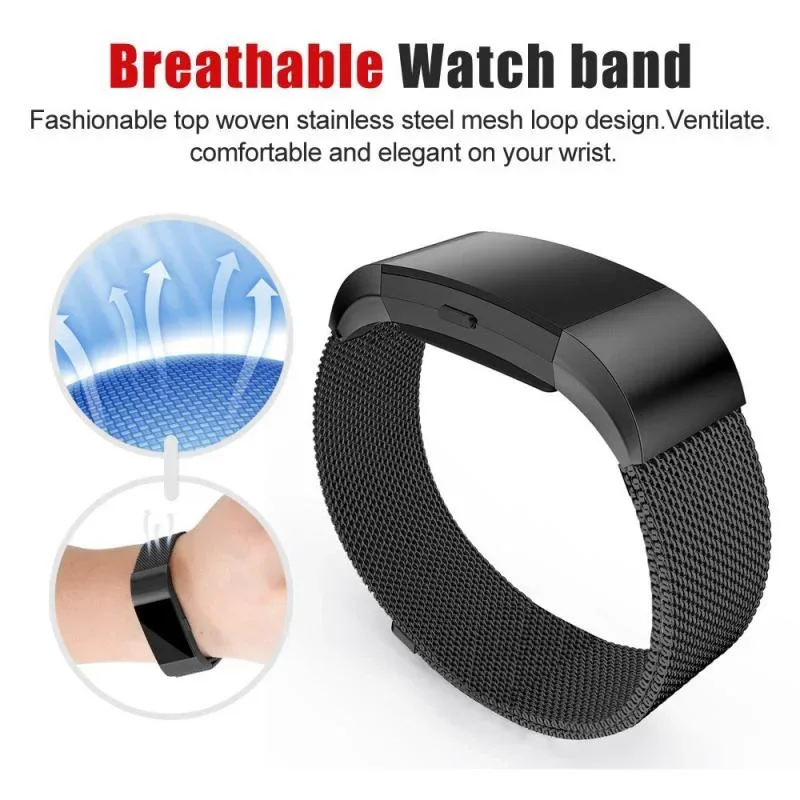 Metal Strap For Fitbit Charge 6 5 Band Compatible With Fitbit Bracelet Replacement Milanese Magnetic Man Woman Wristband - view 4
