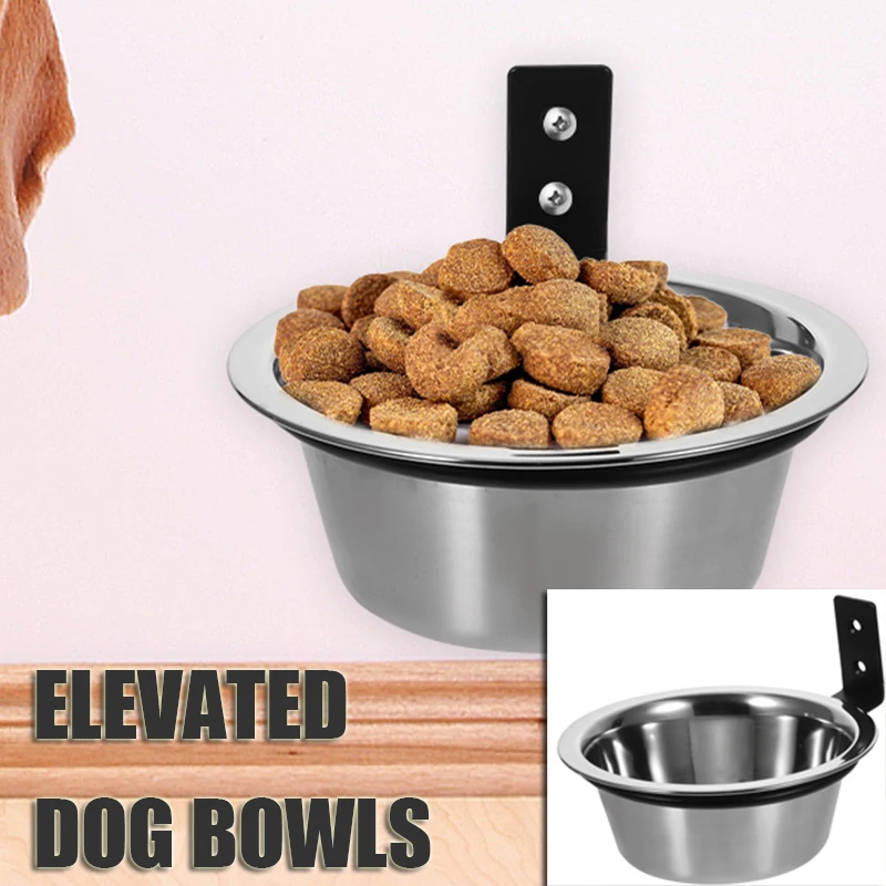 

Elevated Dog Bowl Water Stainless Steel and Water Bowls for Dogs Travel for Dogs Convenient Wall Mounted Food Multiple Cat