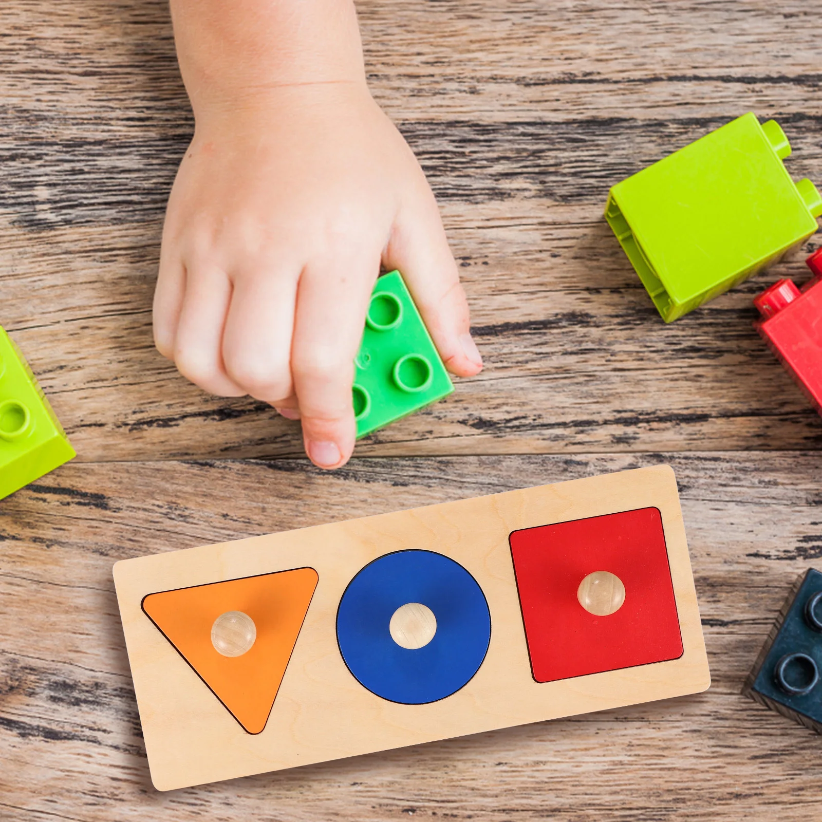 2 set di scatole per monete in legno, puzzle geometrici, blocchi di smistamento, educativi Montessori per i più piccoli, blocchi di legno