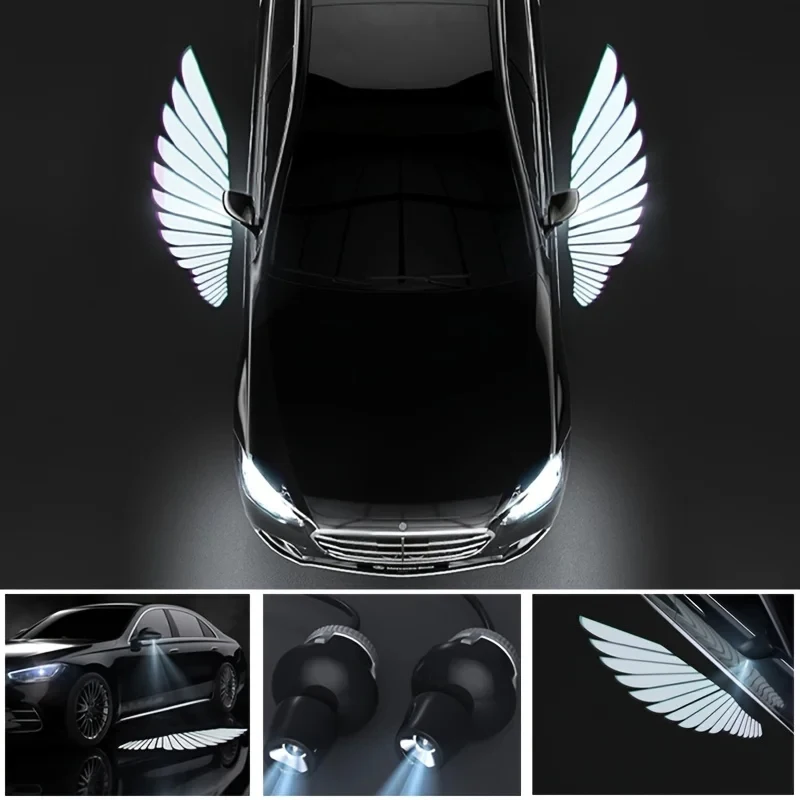 

Car led lights Welcome Light ambient light car Carpet Projection Angel Wings LED bar Car Accessories lamp for bmw f10 e90 golf 6