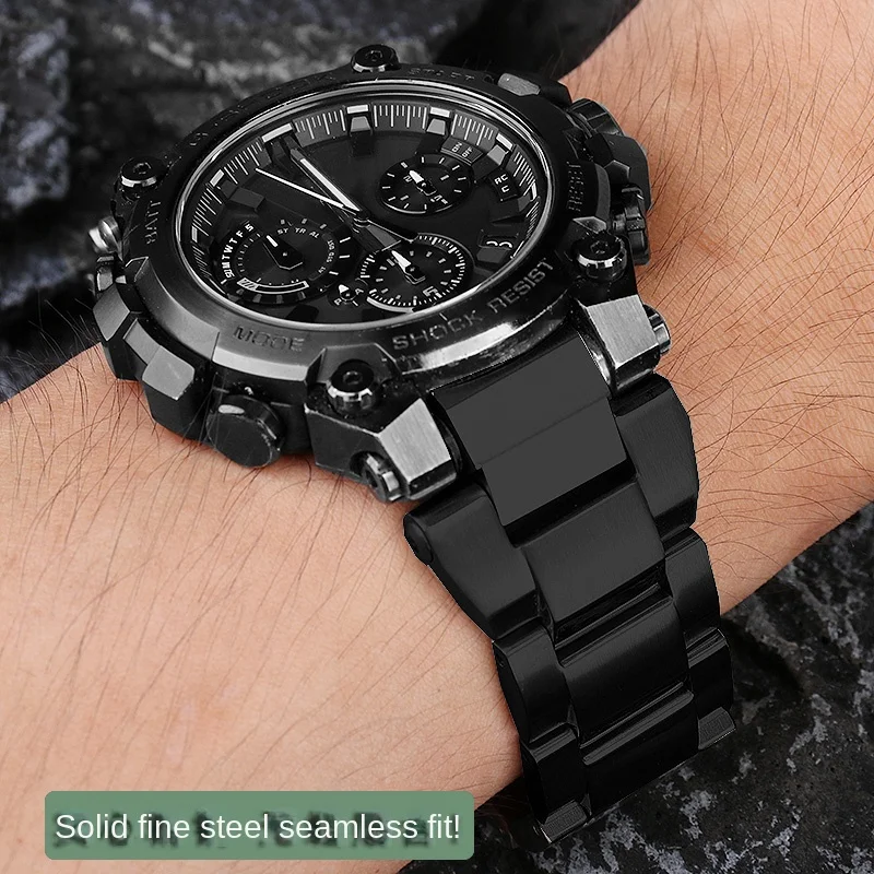 MTG-B3000 Mod watchband for Casio G-SHOCK MTG B3000 stainless steel strap men\'s watch chain metal strap watch band with tool