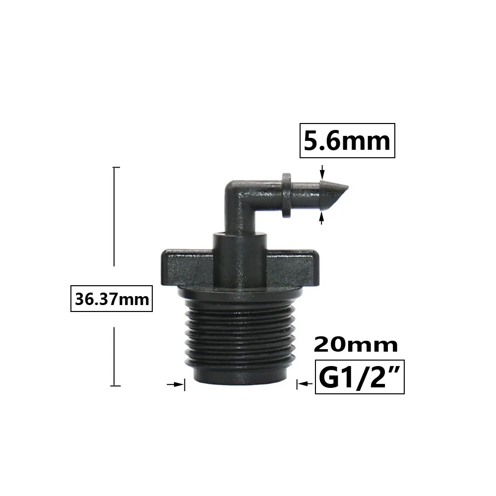 1/2 gwint męski do 4/7mm króciec do węża złącze z 16mm szybkie złącze ogród rura wodna wspólne nawadniania kropelkowego System montażu