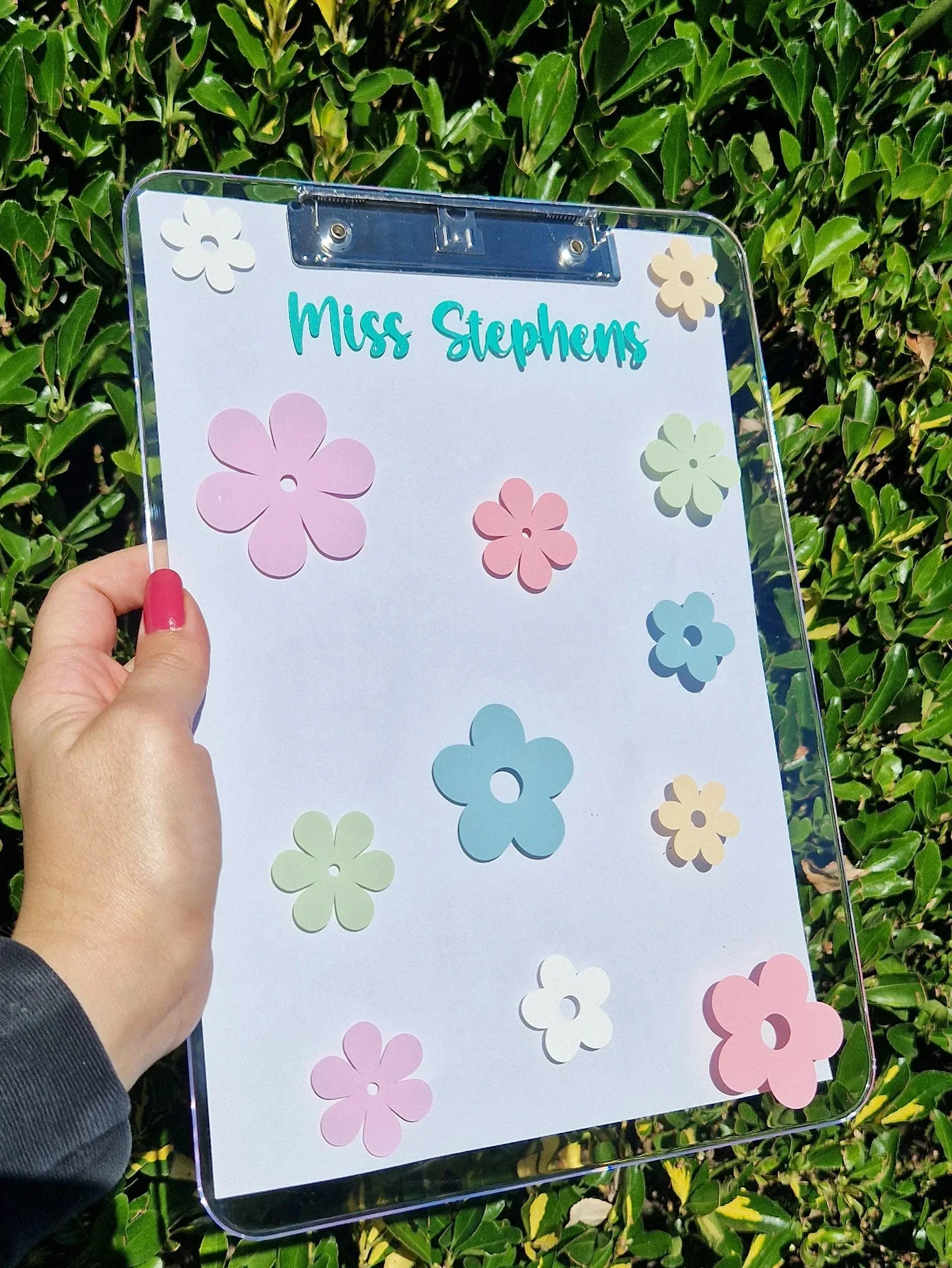 1 قطعة مجلد مخصص-مخصص PMMA ديزي مبهج محفور بالليزر اسم وعنوان هدايا فريدة للمراهقين للاستخدام اليومي