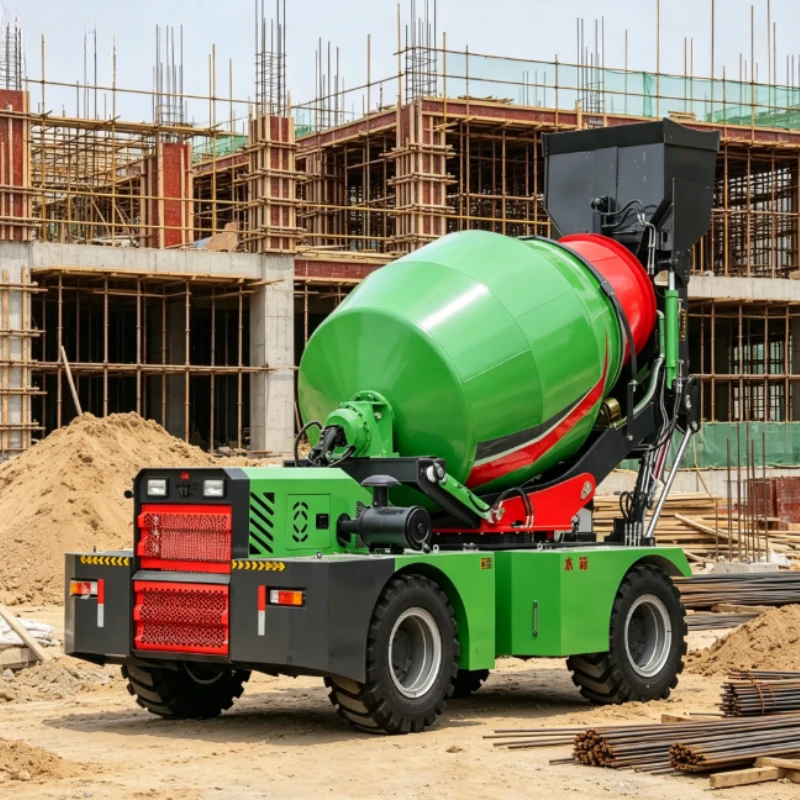 Automatic Wheel Diesel Self Loading Concrete Mixer Easy to Drive Concrete Mixer 1cum Truck and Unloading Concrete Equipment