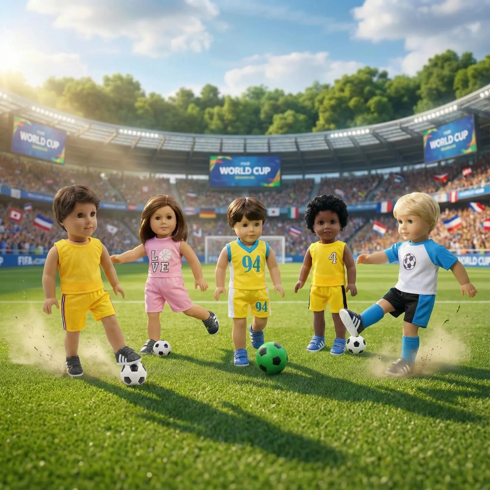

Football Soccer Uniform Sneakers Sock Doll Clothes Shoes For 18 Inch American Doll 43 CM Born Baby,Toys For Girls,Our Generation