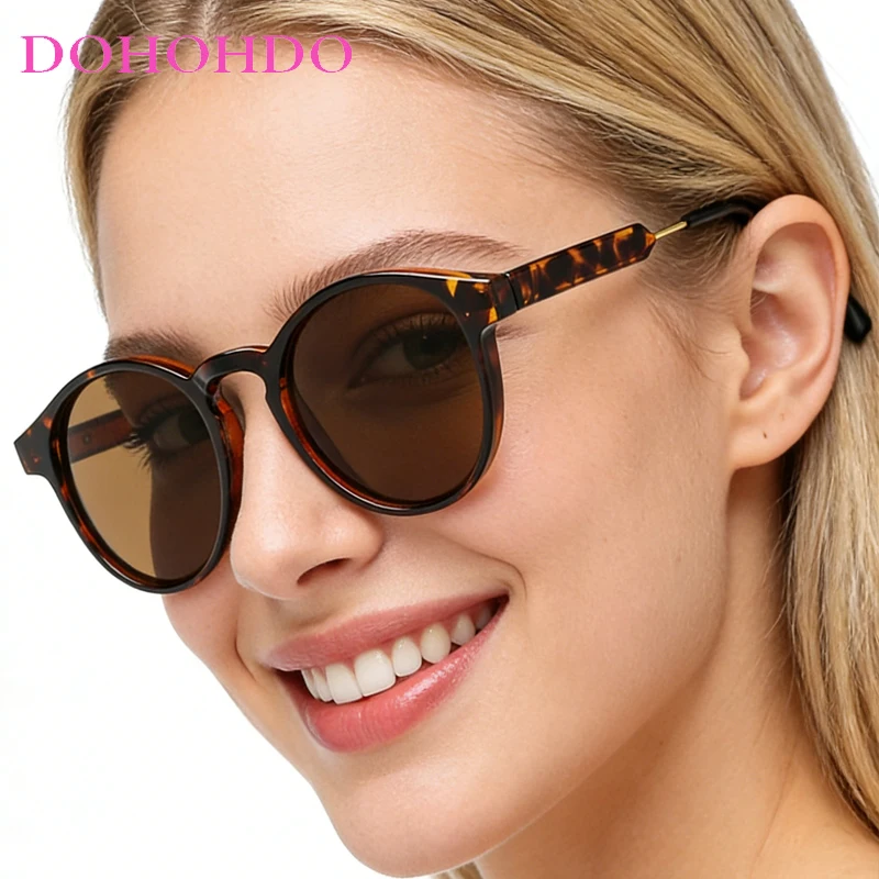 

Popular Vintage Round Frame Women Sunglasses New Luxury Designer Classic Men Eyewear Outdoor Travel Shade Sunglass Lentes UV400