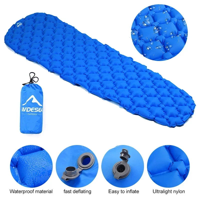 Camping Inflatable Mattress In Tent Folding Camp Bed  Sleeping Pad Picnic Blanket Travel Air Mat Camping Equipment