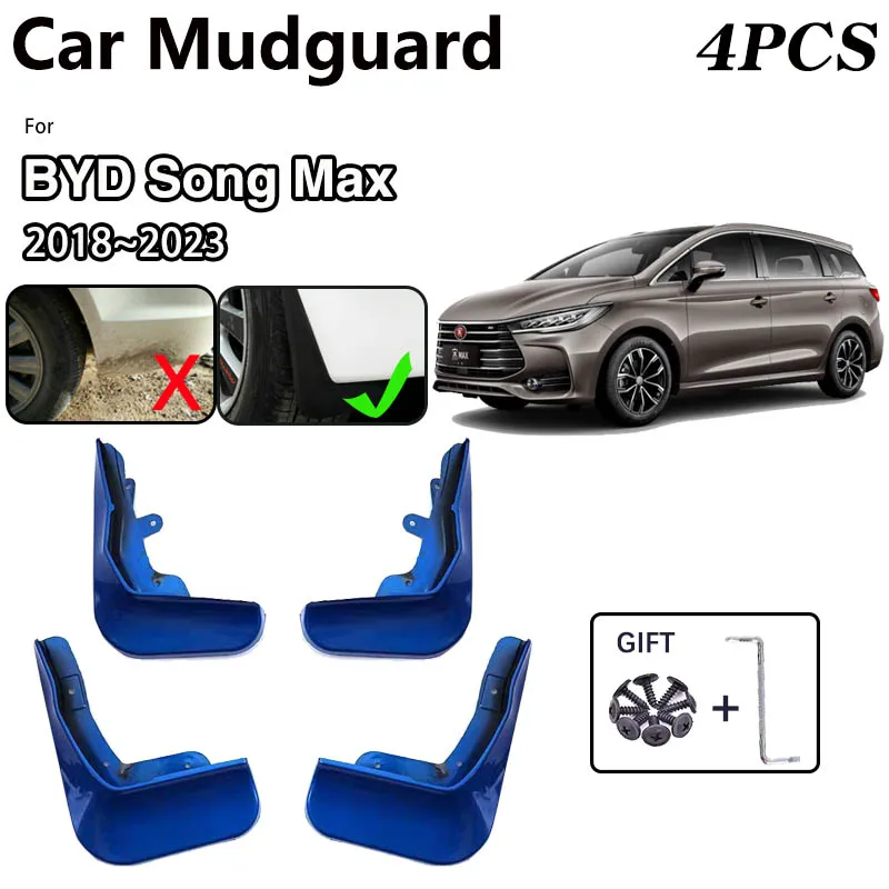 

For BYD Song Max 2018~2023 Accessories Car Mudguards Baking Paint MudFlaps Auto Fender Protect Mud Guards Splash Flaps Stickers