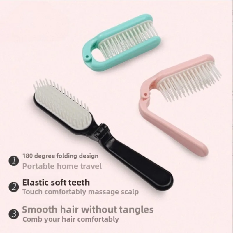 

New Foldable Massage Hair Comb Anti-Static Styling Kits Portable Folding Hair Combs Hairdressing Tools Travel Hair Comb Brush