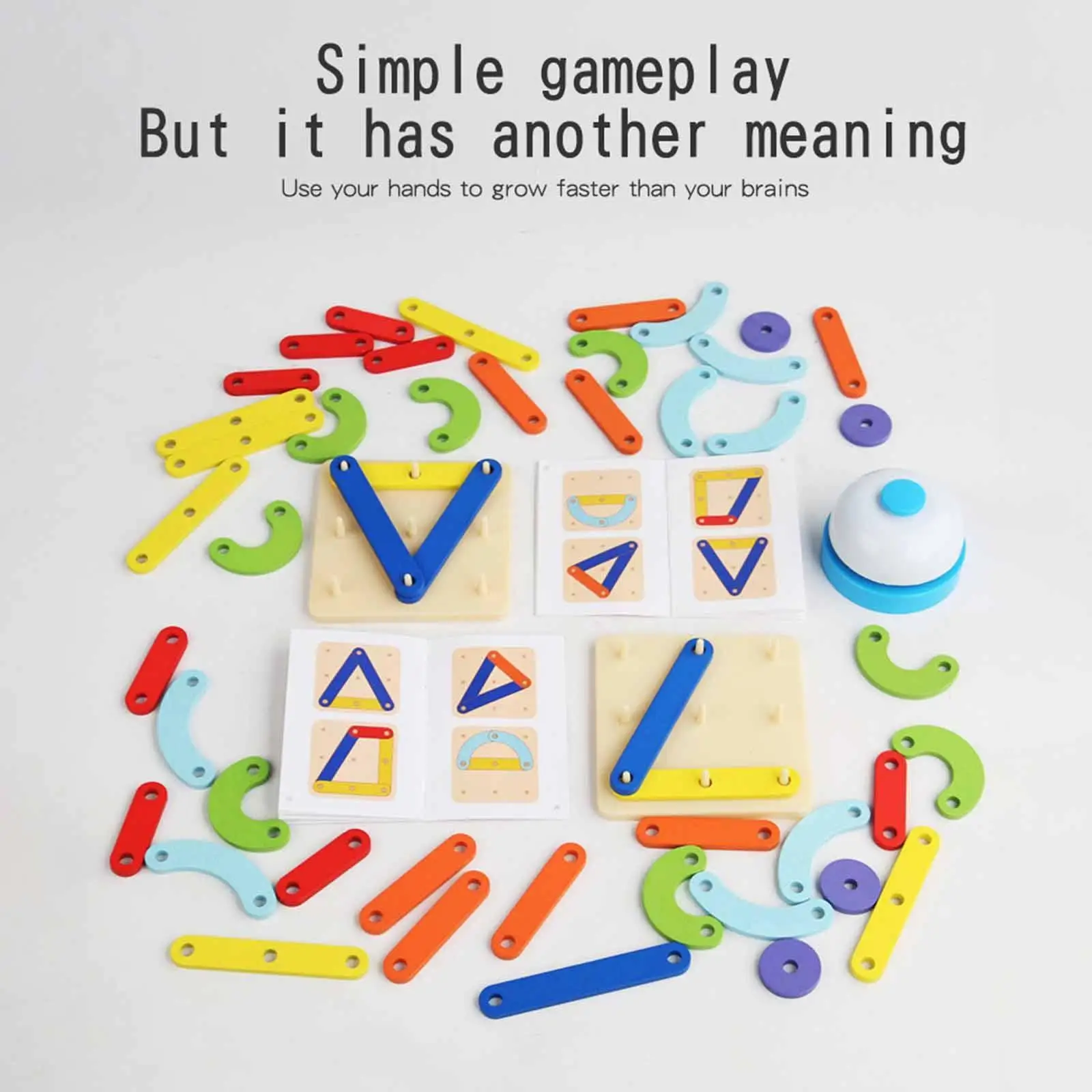 ألغاز الألغاز الجيولوجية الخشبية للأطفال، ألغاز لوحة الوتد للتعرف على الألوان #3