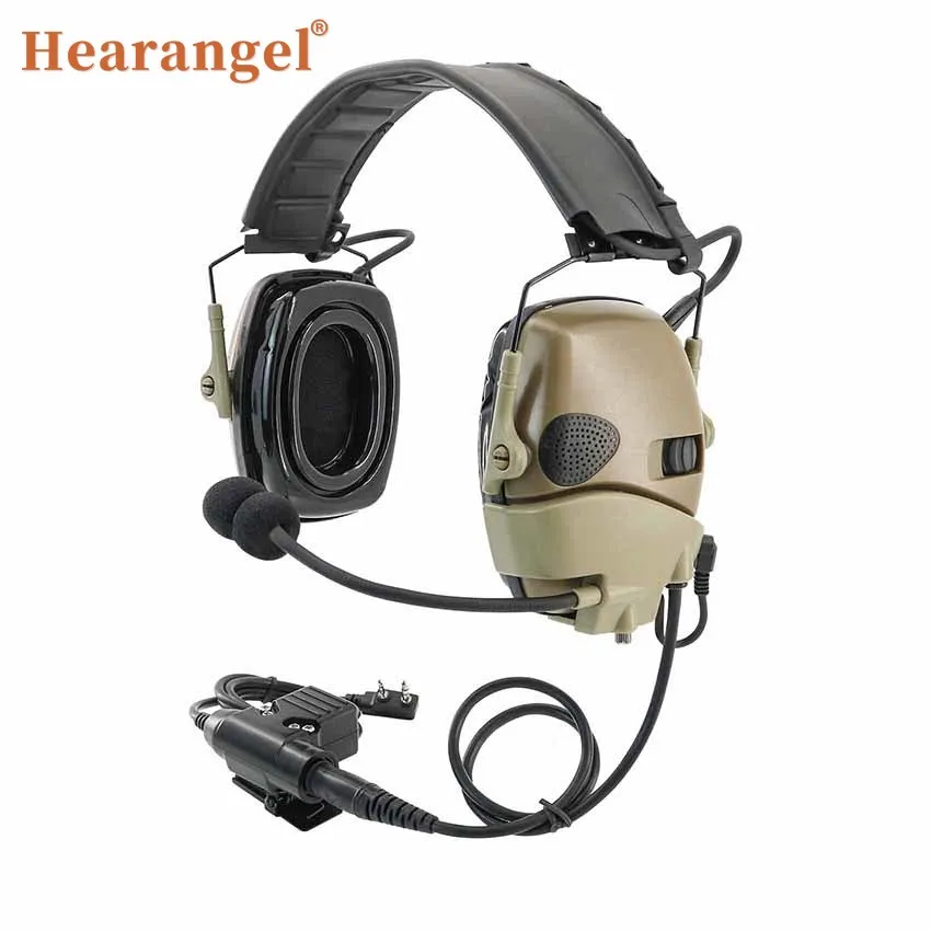 

New Tactical Headset Electronic Shooting Earmuffs Hearing Protection Airsoft Headphone with External Mic Kit Tactical U94 PTT