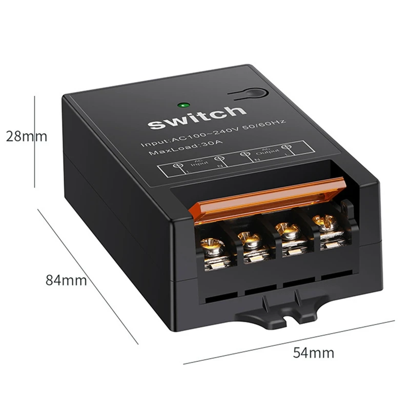 Sakelar Remote Control nirkabel, jarak jauh 3000M, sakelar RF nirkabel Relay 40A untuk penerangan pompa air