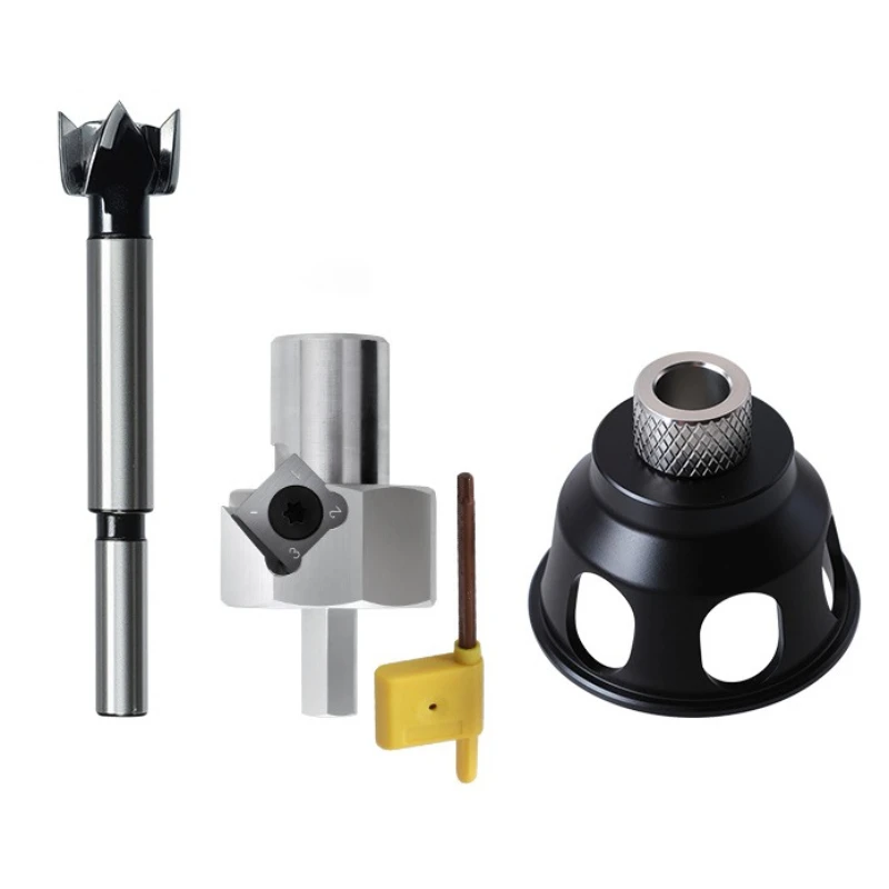 Localizador de perforación Vertical, tocador de desbarbado profesional para carpintería, juego de brocas de aleación de aluminio, herramientas de carpintería precisas, traje