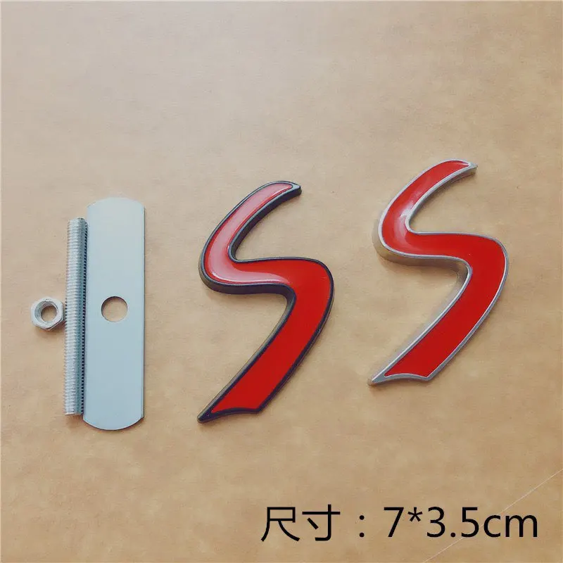 Badge Emblème Autocollant Métallique S pour Calandre Avant ForMini pour Cooper R50 R52 R53 R56 R - Dropshipping