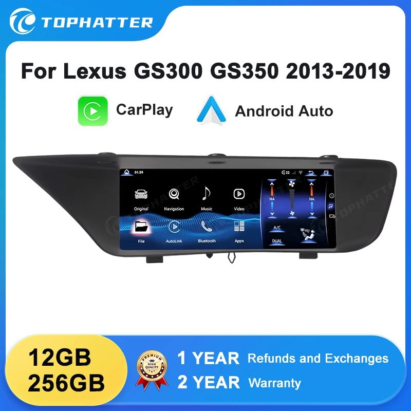 

10.25''Screen Android 14 Wireless Carplay For Lexus GS300 S190 GS350 GS400 GS430 GS450h GS460 Car Navi Multimedia Video Player