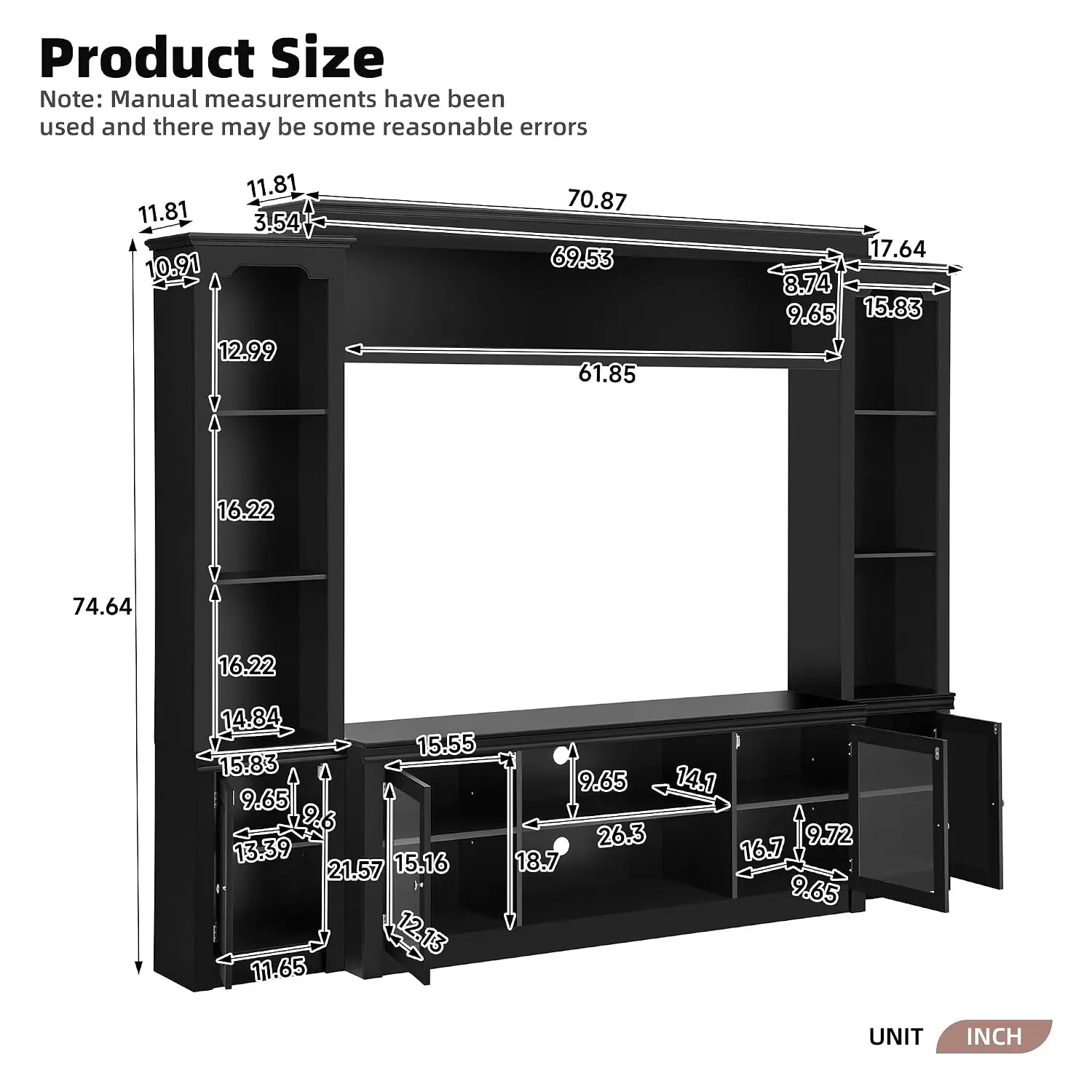 Modern TV Stand Wall Unit for 65