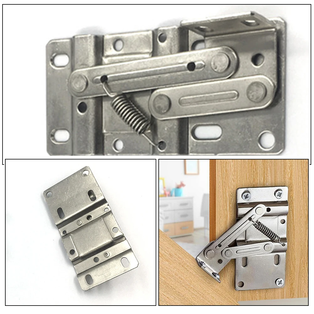 

45 Degree Hidden Spring Hinge For Sink Base Corner Cabinet Door Heavy Duty Iron Hardware Drop Leaf Support Small Hinges