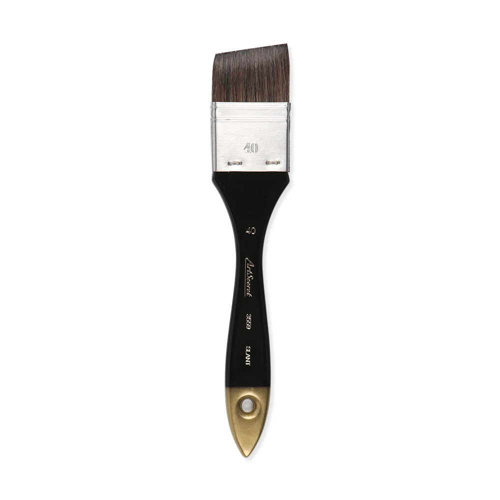Art secret Öl Pinsel Mix Tierhaar Holzgriff Edelstahl Ferrule Schrubben Mal werkzeug für profession elle Maler 3559 – Detail 12