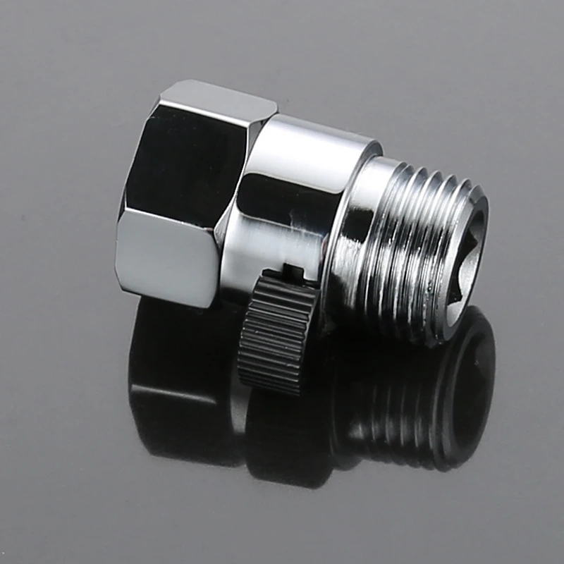 Shower Brass Junction Water Flow Control Valve Straight-Through Shut-Off Angle Valve Bath Water Tap Accessory