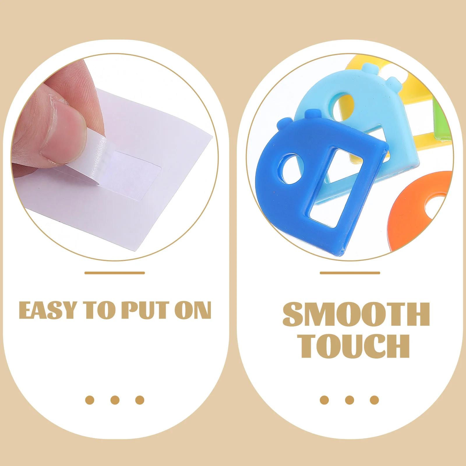 

16pcs Silicone Key Cover Keycaps Colored Markers Reusable Button Covers Novelty House Label Lightweight Compact Size Cartoon