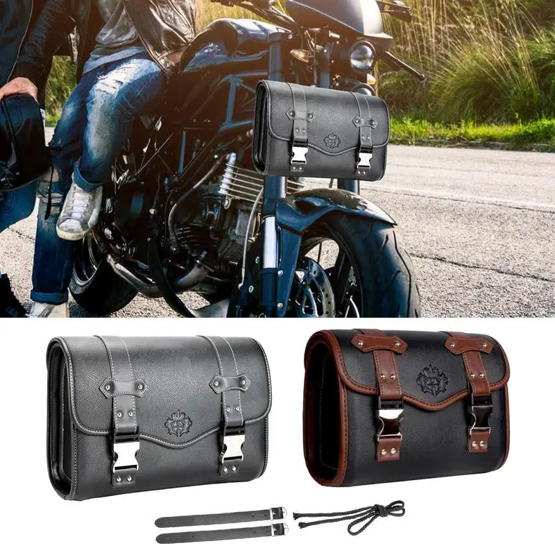 

Motorcycle retro front bag Motorcycle Saddle Bag Universal Saddlebag Motorcycle Front Fork Handlebar Storage Pouch Motorcycle