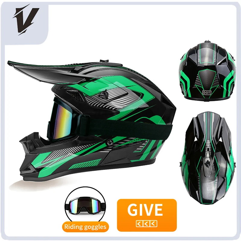 Motorhelm Kinderhelm Gratis voorruitbril Motocross Downhill AM DH Kruishelm Straatrijden Veiligheid Integraalhelm