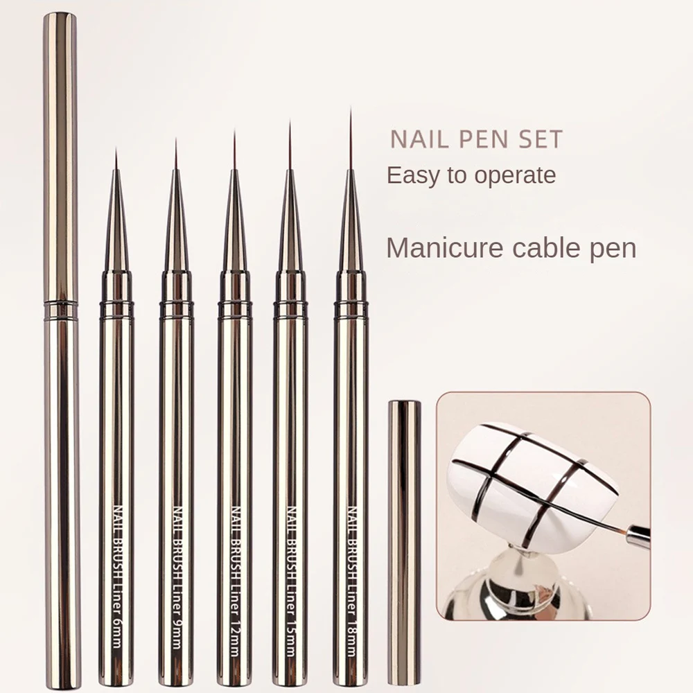 Pull Pen Metal Draw Brush Pull Wire Suitable For Hooking Not Easy To Roll Nail Pen Smudged Flexible Good Texture Easy To Operate