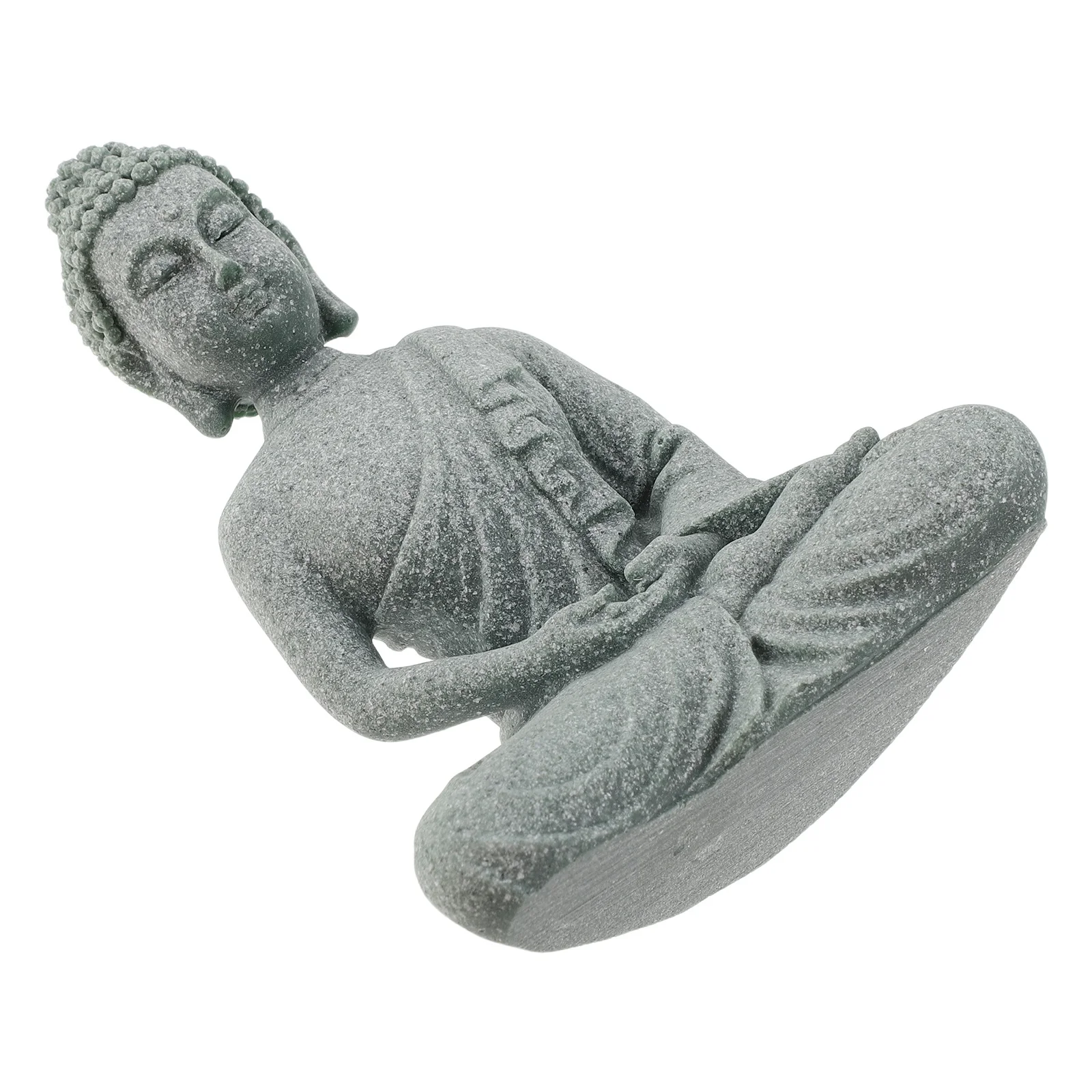 

Natural Sandstone Buddha Statue Zen Monk Praying Tabletop Ornament for Feng Shui Home Decor Meditation Accessories