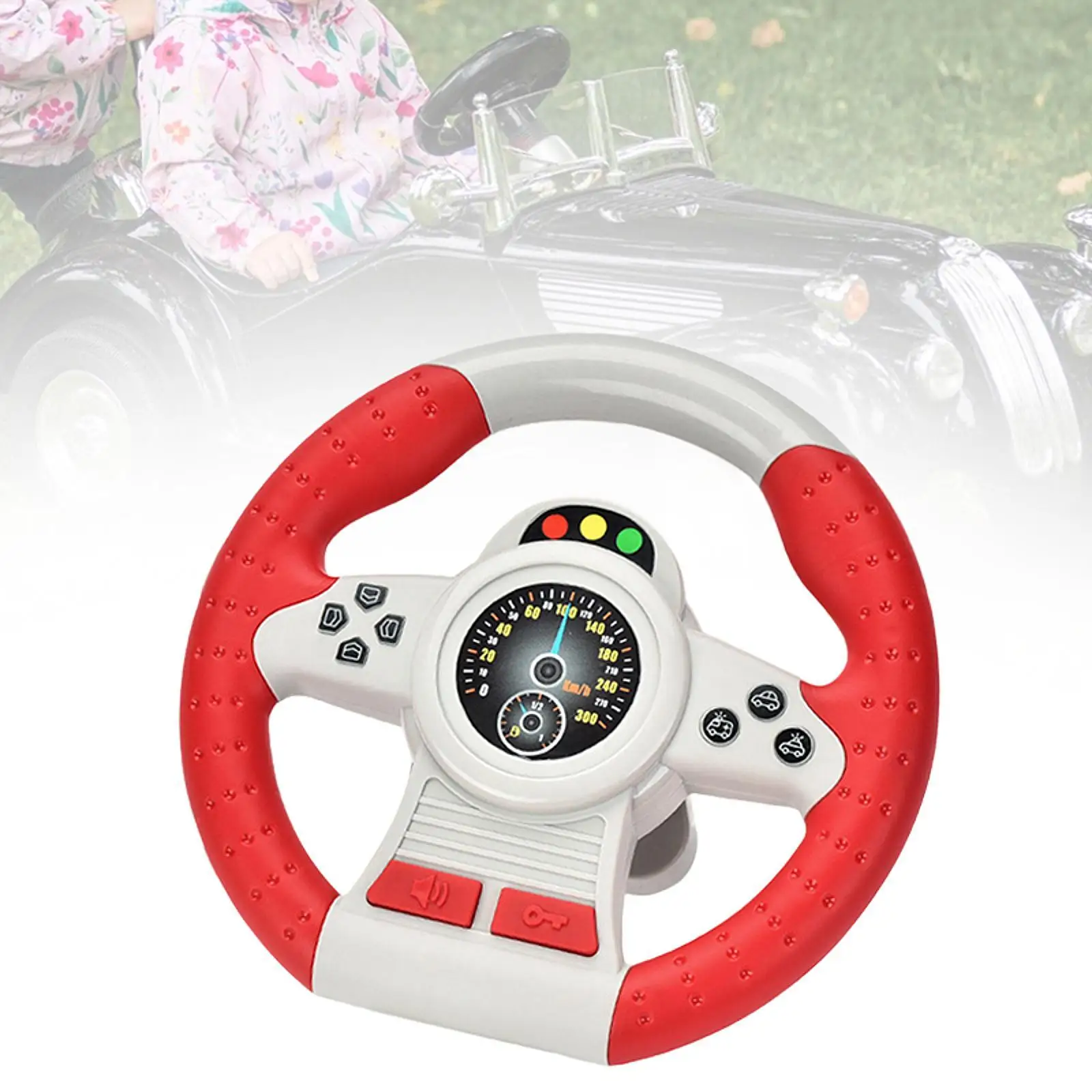 Steering Wheel Toy Pretend Driving Toy for Preschoolers Ages 2 3 4 Years