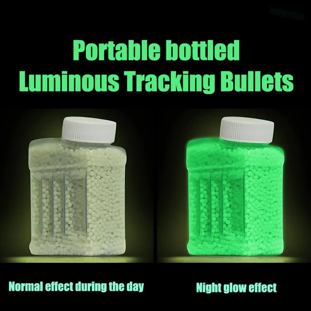 Glow in The Dark Water Bullet Beads Gel Ammo, 7mm-8mm Luminous Refill Ammo Water Beads Ball Gun Ammo, Non-Toxic Gel Ball Gun