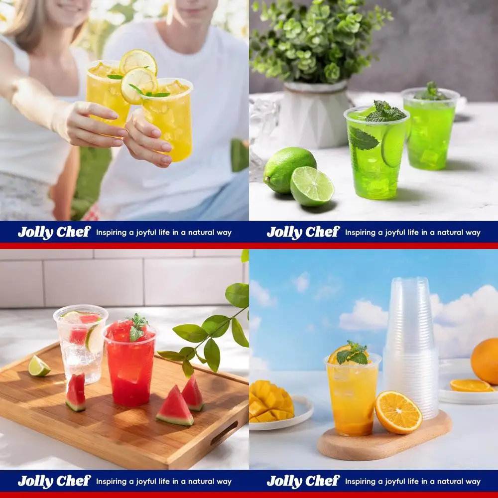 

Пластиковые стаканы прозрачные, 9 унций, 1200 штук, маленькие одноразовые стаканчики для холодных напитков и вечеринок