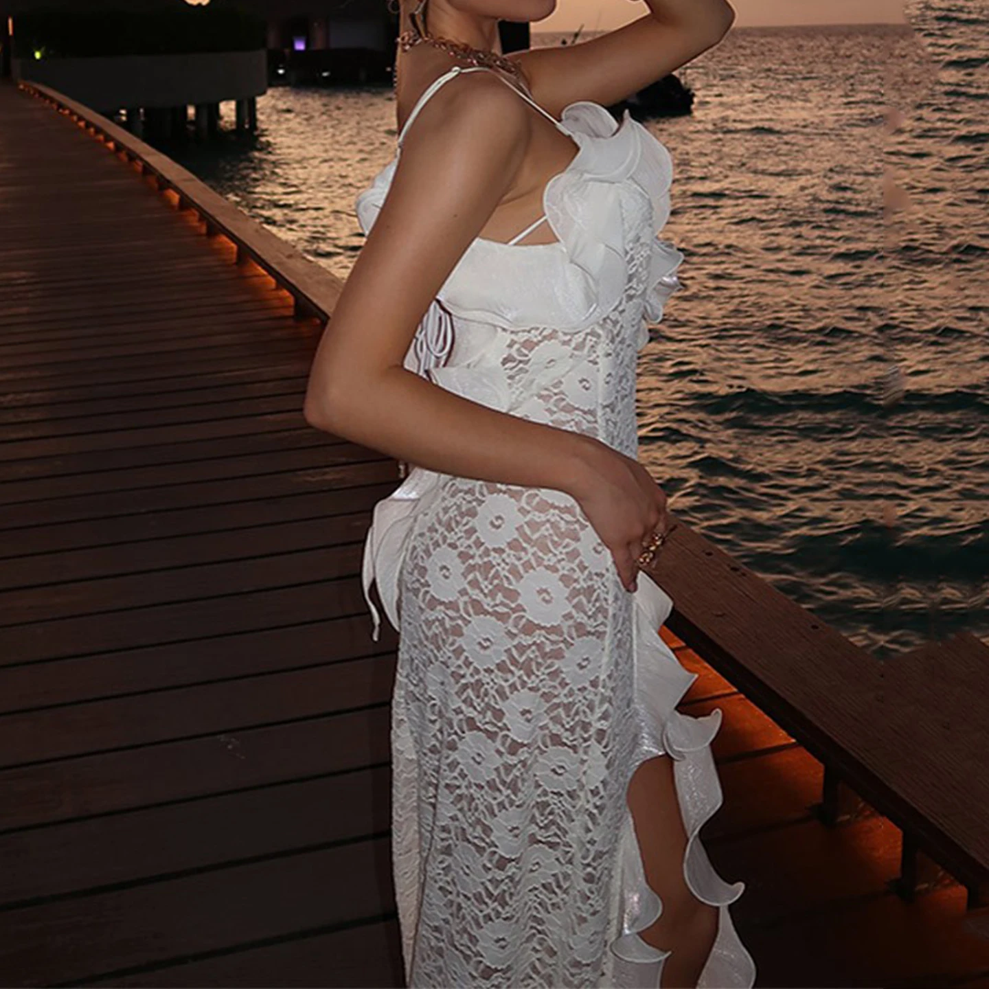 Faionable Women's V-ne Bal Gored Skirt Dr Spring Autumn Seasonal New Arrival Ele Bell Sve Midi Dr