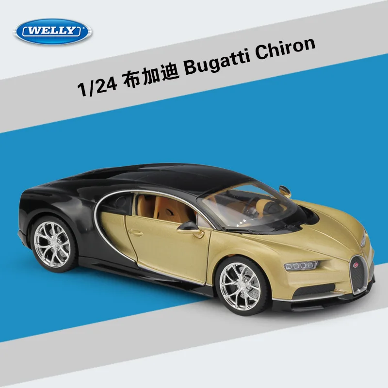 Welly 1:24 Bugatti Chiron Alloy Car Model Diecasts & Toy Vehicles Collect Gifts Non-remote Control B541Type Transport