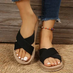 2024 New Summer Women Slippers Flat Beach Shoes for Women Fashion Designer Flip Flops Casual Open Toe Slides Zapatos Dw Mujer